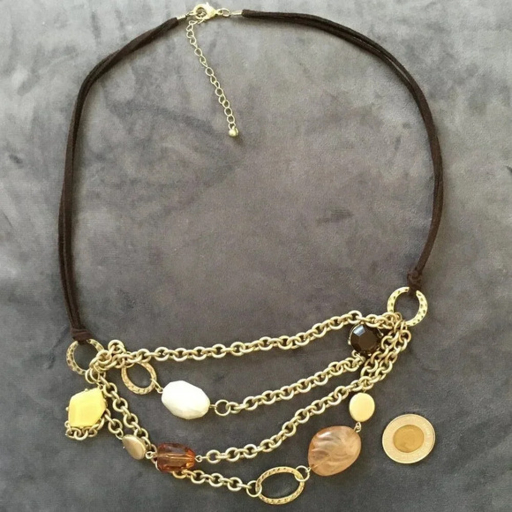 multi-layered chain necklace , Bohemian | Eclectic | Handmade